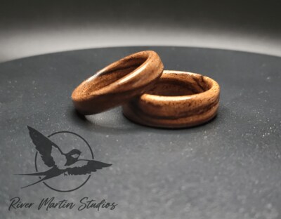 Handcrafted Solid Acacia Wood Ring - Natural Elegance, Wooden Ring, Wood Ring, Simple Wedding Ring - image1